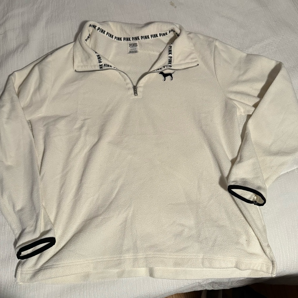 Pink fleece quarterzip
